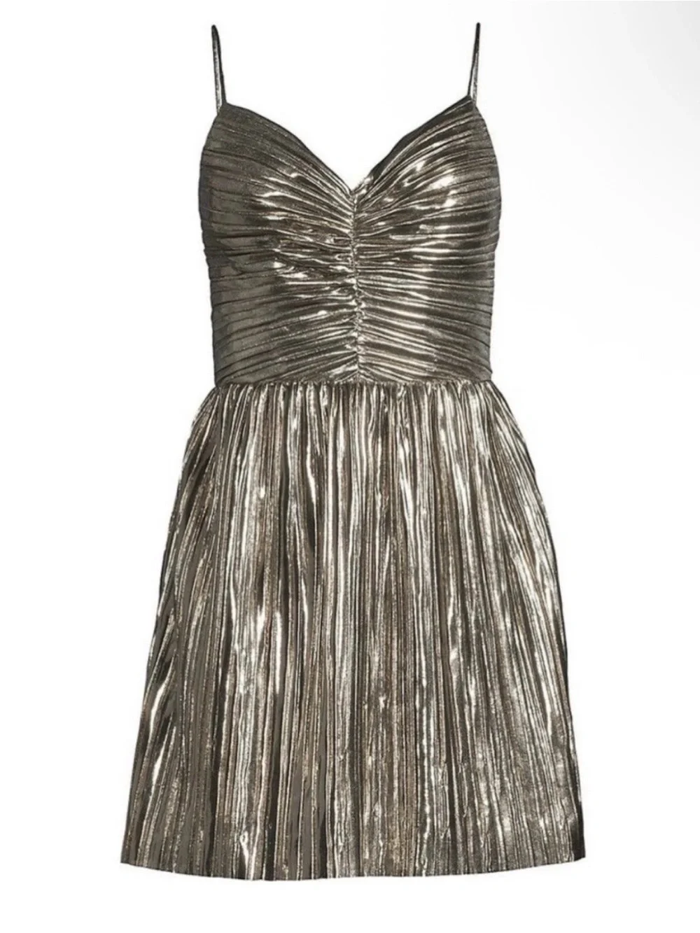 Michael Kors Metallic Pleated dress size 2